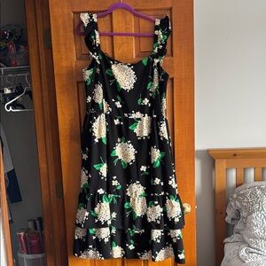Draper James Black Dress with White Floral Design Size XXL